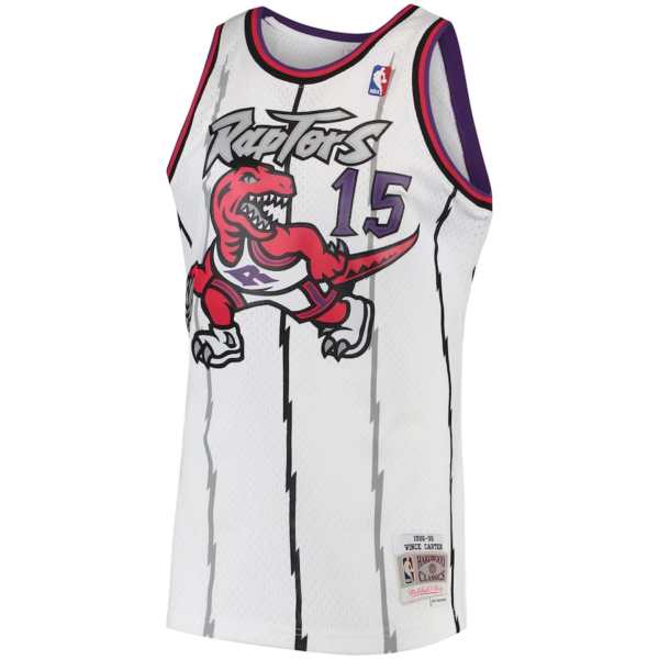 Toronto Raptors Vince Carter White 1998/99 Jersey - Image 2