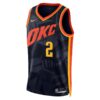 Men's  City Edition Oklahoma City Thunder Shai Gilgeous-Alexander #2 Navy 2023-2024 season Jersey - Image 3