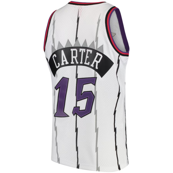 Toronto Raptors Vince Carter White 1998/99 Jersey - Image 3
