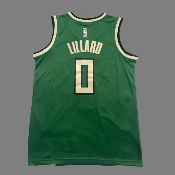 Milwaukee Bucks Damian Lillard Black  2023-2024 seasonJersey - Image 2