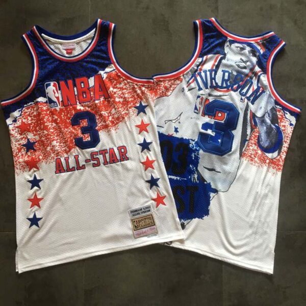 Allen Iverson Philadelphia 76ers 2003 All-Star Throwback Jersey - Image 2